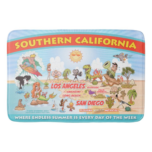Tapis De Bain Ultimate Sunny California Bath Mat (Devant)