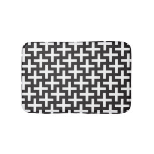 Tapis De Bain Un b&w modèle fait avec "plus" le signe