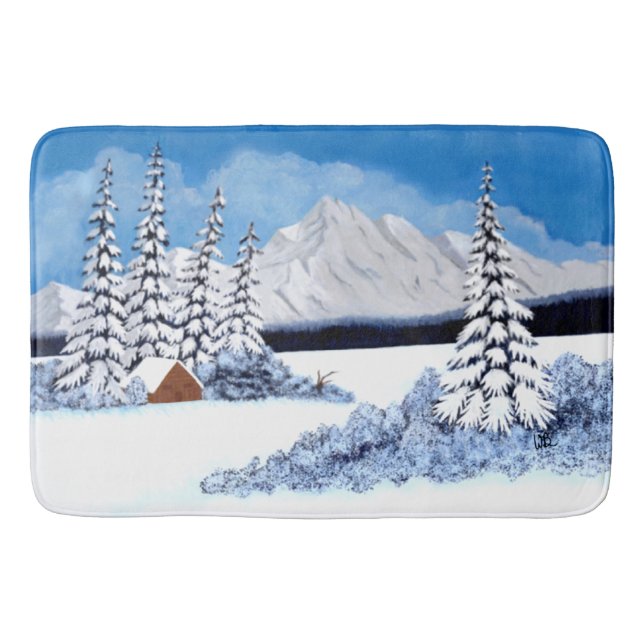 Tapis De Bain Un hiver neigeux (Devant)
