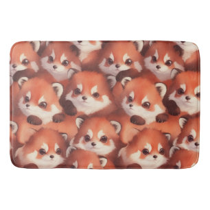 Tapis De Bain Un tas de pandas rouges