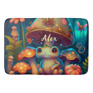 Tapis De Bain Une grenouille à champignons magiques