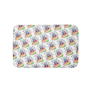 Tapis De Bain Unicorne Rainbow Poop Emoji