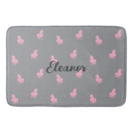 Tapis De Bain Unicorne rose invisible sur gris