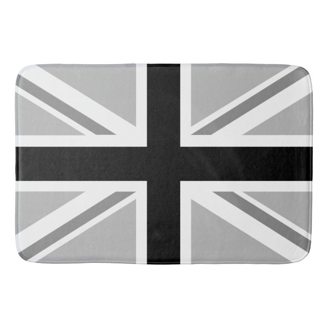Tapis De Bain Union Jack monochrome/conception de drapeau (Devant)