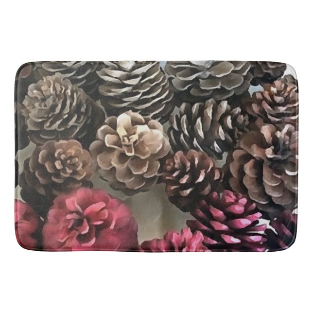 Tapis De Bain Vacances de pin bio Peinture (Devant)