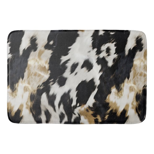 Tapis De Bain Vache blanche noire (Devant)