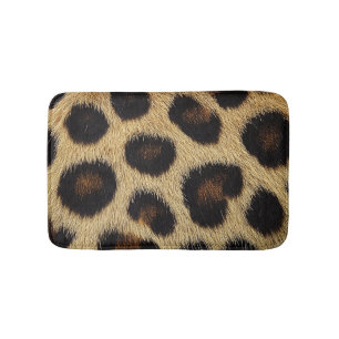 Tapis De Bain Vache Taches Noires et Blanches Fourrure