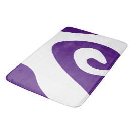 Tapis De Bain Vague royale violet blanc