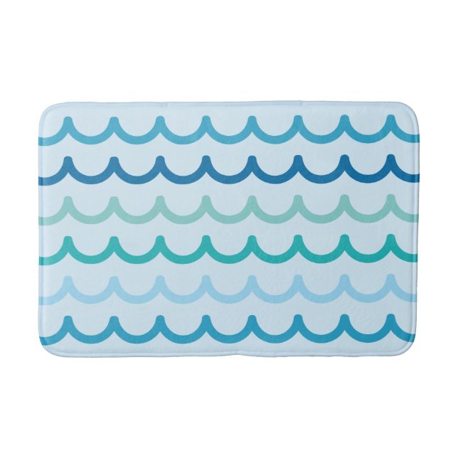 Tapis De Bain Vagues abstraites de plage (Devant)