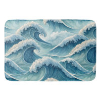 VAGUES OCÉANIQUES BLEU VERT DÉFERLANTES