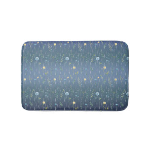 Tapis De Bain Végétation Aquarelle Rustique Botanique florale fl