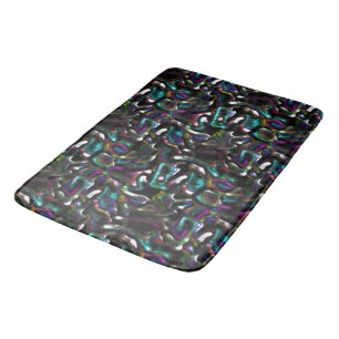 Tapis De Bain Vent de formes métalliques tordues et colorées ?