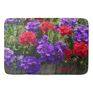 Tapis De Bain Verbena violet et rouge