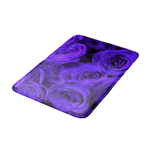 Tapis De Bain Veri peri periwinkle bleu violet rose (Angle)