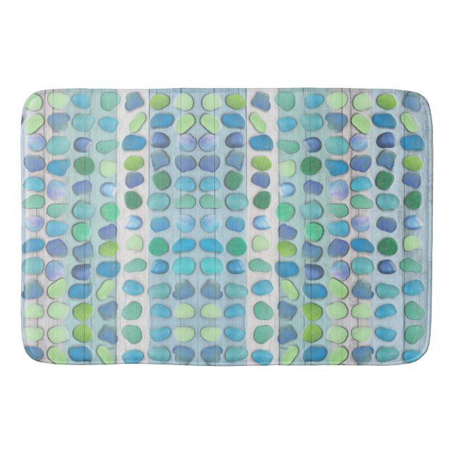 Tapis De Bain Verre de mer et bois flotté (Devant)