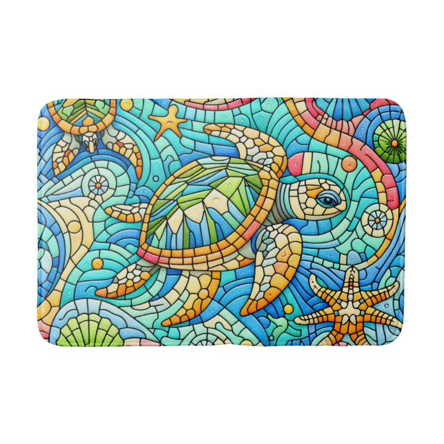 Tapis De Bain Verre taché de tortue de mer (Devant)
