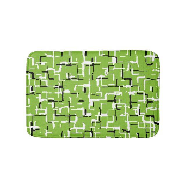 Tapis De Bain Vert/blanc/noir tendance (Devant)