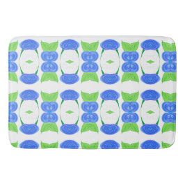 Tapis De Bain Vert Bleu Moderne Et Blanc