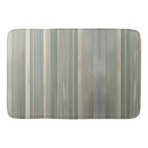 Tapis De Bain Vert Sauge Bleu Poussiéreux Taupe Gris Rayure Ferm