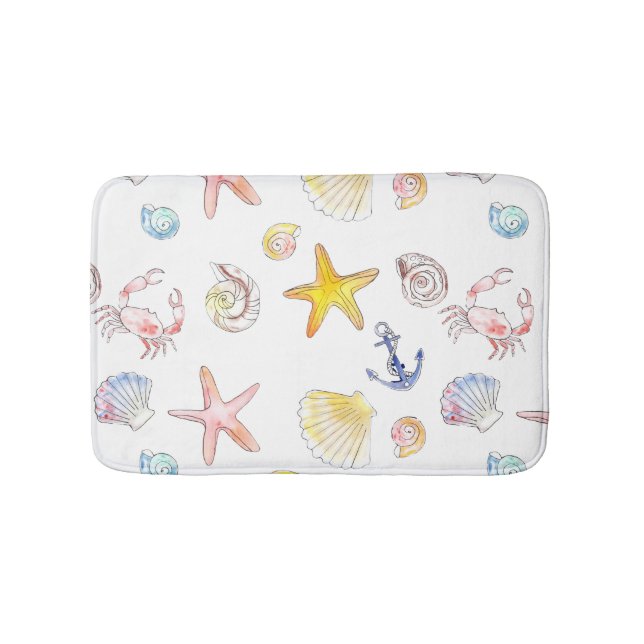 Tapis De Bain Vie marine et Ancres (Devant)