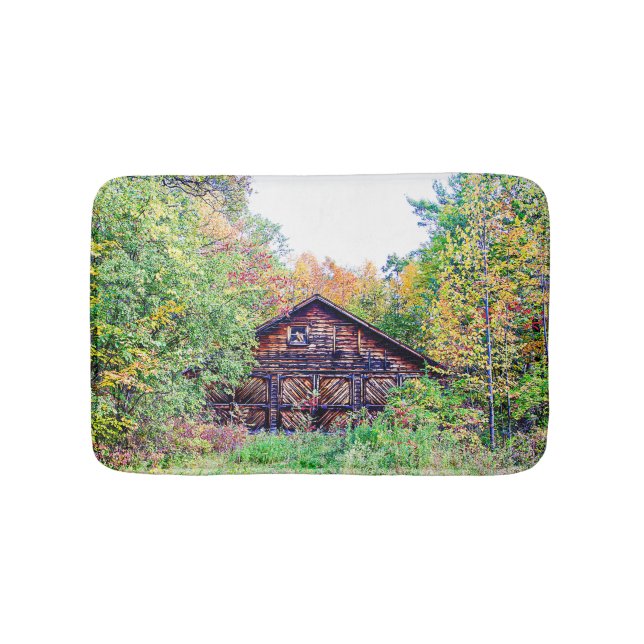 Tapis De Bain Vieille grange à l'automne (Devant)