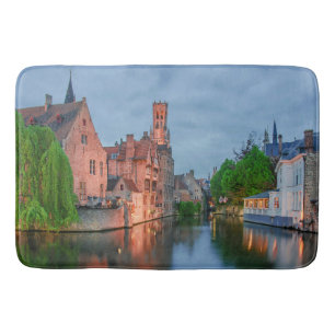 Tapis De Bain Vieille ville et beffroi la nuit à Bruges