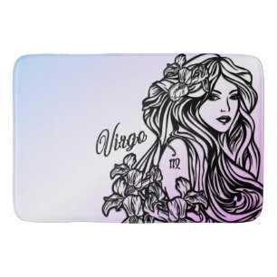 Tapis De Bain Vierge Vierge Zodiaque Violet