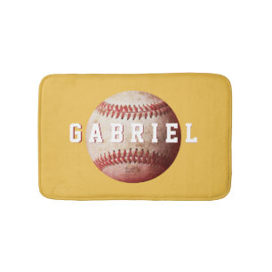 Tapis De Bain Vieux baseball Patiné personnalisé