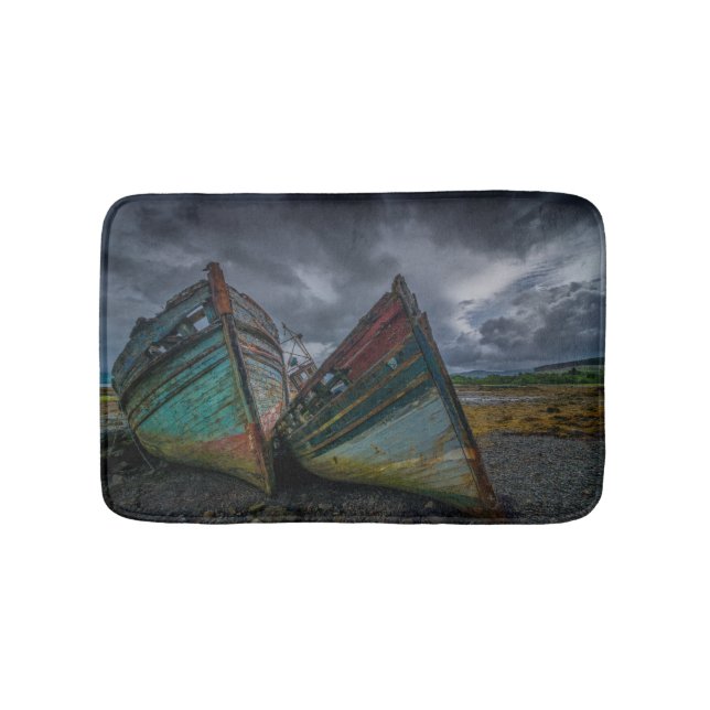 Tapis De Bain Vieux bateaux de pêche (Devant)