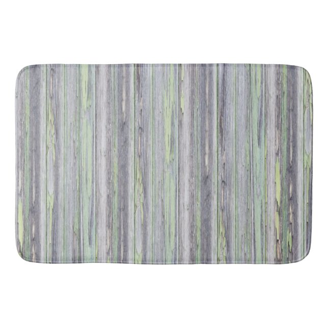 Tapis De Bain vieux bois rustique gris (Devant)