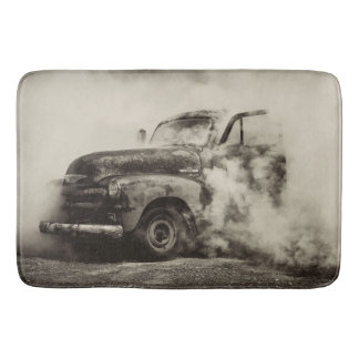 Tapis De Bain Vieux burn-out rouillé de camion