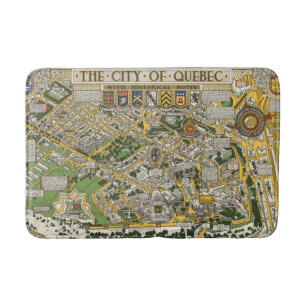 Tapis De Bain Ville de carte du Québec