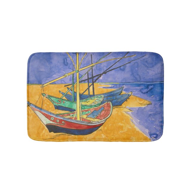 Tapis De Bain Vincent van Gogh - Bateaux de pêche sur la plage (Devant)