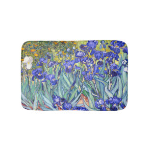 Tapis De Bain Vincent Van Gogh Irises Floral Vintage Fine Art