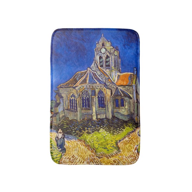 Tapis De Bain Vincent van Gogh - L'église d'Auvers (Devant (Vertical))