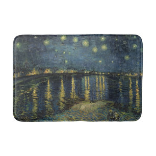 Tapis De Bain Vincent van Gogh Nuit étoilée sur le Rhône