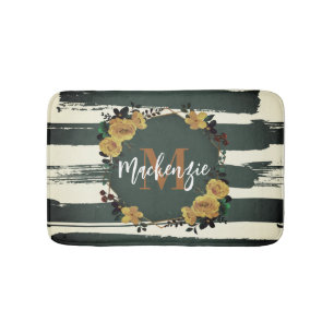 Tapis De Bain Vintage cadre floral
