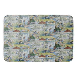 Tapis De Bain Vintage Carl Larsson Cray Pêche Avec La Famille