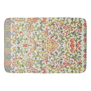 Tapis De Bain Vintage Floral Textile Fleurs Motif d'art