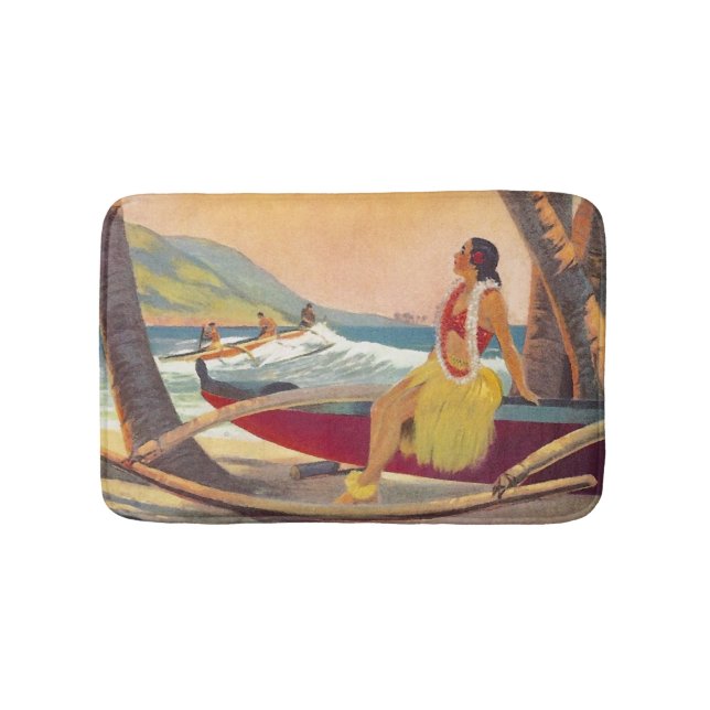 Tapis De Bain Vintage Hawaii Travel (Devant)