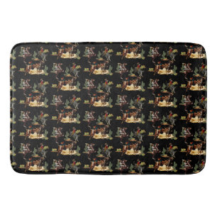 Tapis De Bain Vintage Western Rodeo Événements Cowgirl Cowboy
