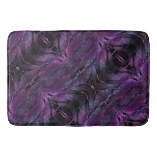 Tapis De Bain Violet bleu violet couleur noire texture de plume