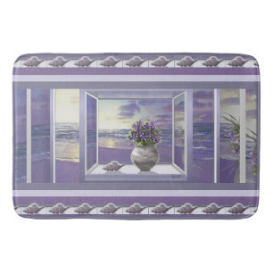 Tapis De Bain violettes dans un bocal de lune