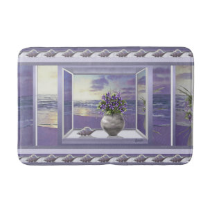 Tapis De Bain violettes dans un bocal de lune