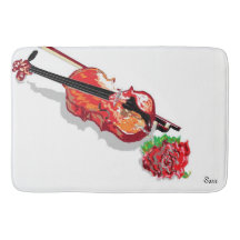 Violon de grand bain avec un Rose