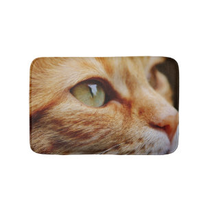 Tapis De Bain Visage déterminé d'un chat de gingembre