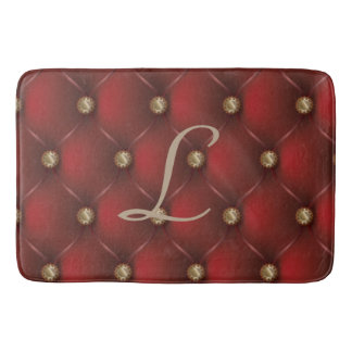Tapis De Bain Vitesses rouges d'or de motif de coussin de