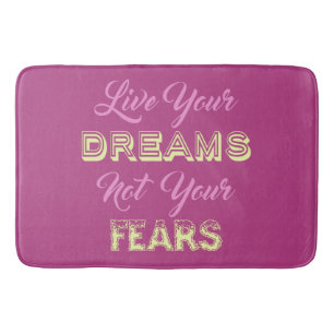 Tapis De Bain Vivez vos rêves nattes de bain couleur personnalis