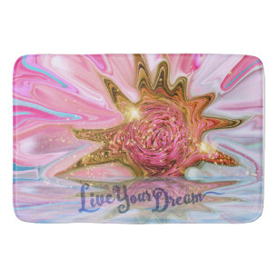 Tapis De Bain Vivez votre rêve - Rose Flower power