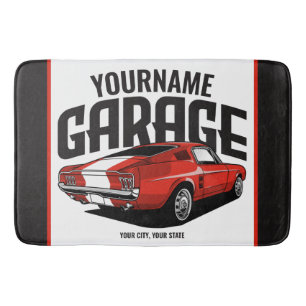 Tapis De Bain Voiture Muscle Personnalisée 1967 Garage Fastback